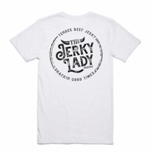 The Jerky Lady Unisex T-shirt white back print